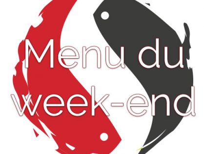 Menu du weekend 03/11