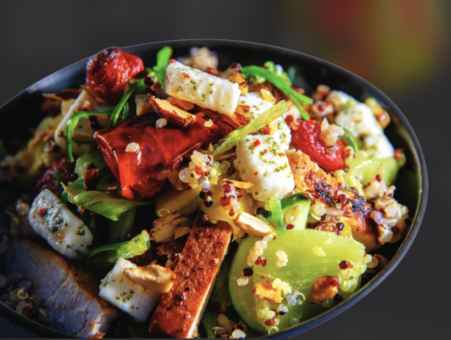 Salade quinoa au poulet et grillé